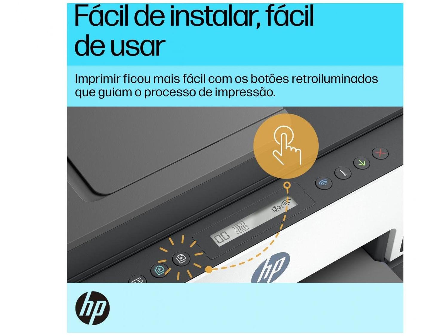 Impressora Multifuncional HP Smart Tank 754 Wi-Fi Tanque de tinta Colorida Duplex USB