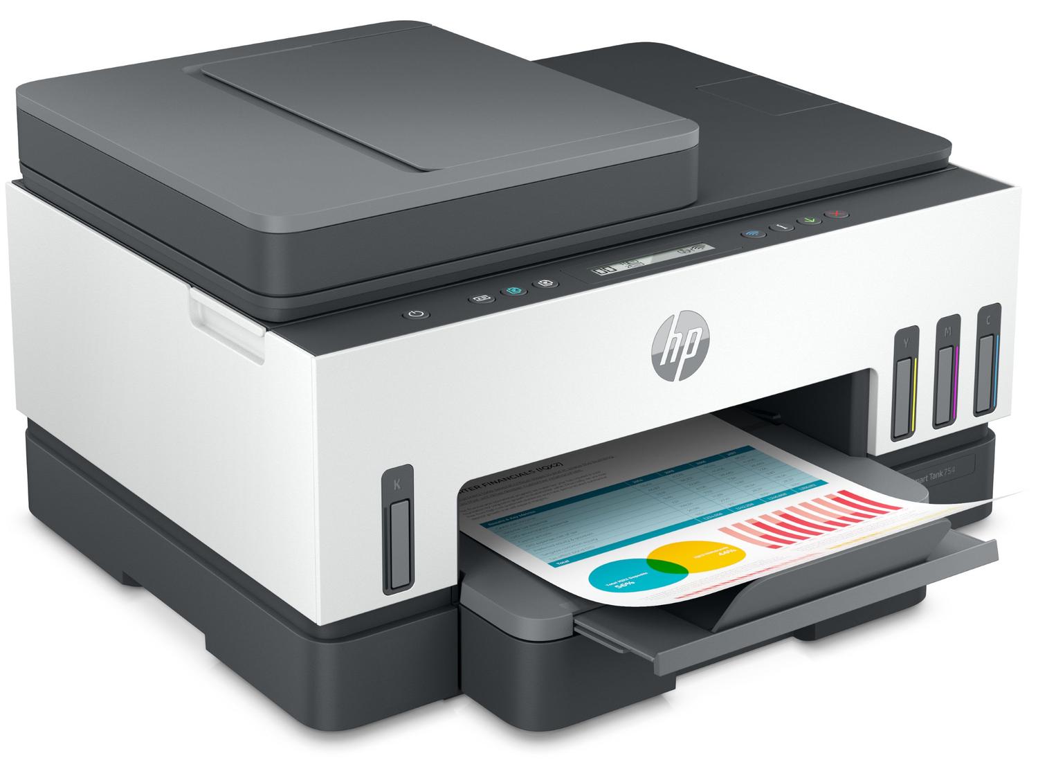 Impressora Multifuncional HP Smart Tank 754 Wi-Fi Tanque de tinta Colorida Duplex USB