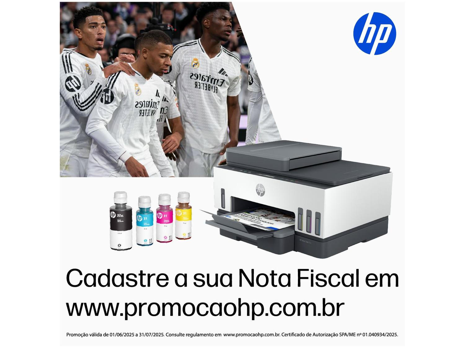 Impressora Multifuncional HP Smart Tank 754 Wi-Fi Tanque de tinta Colorida Duplex USB