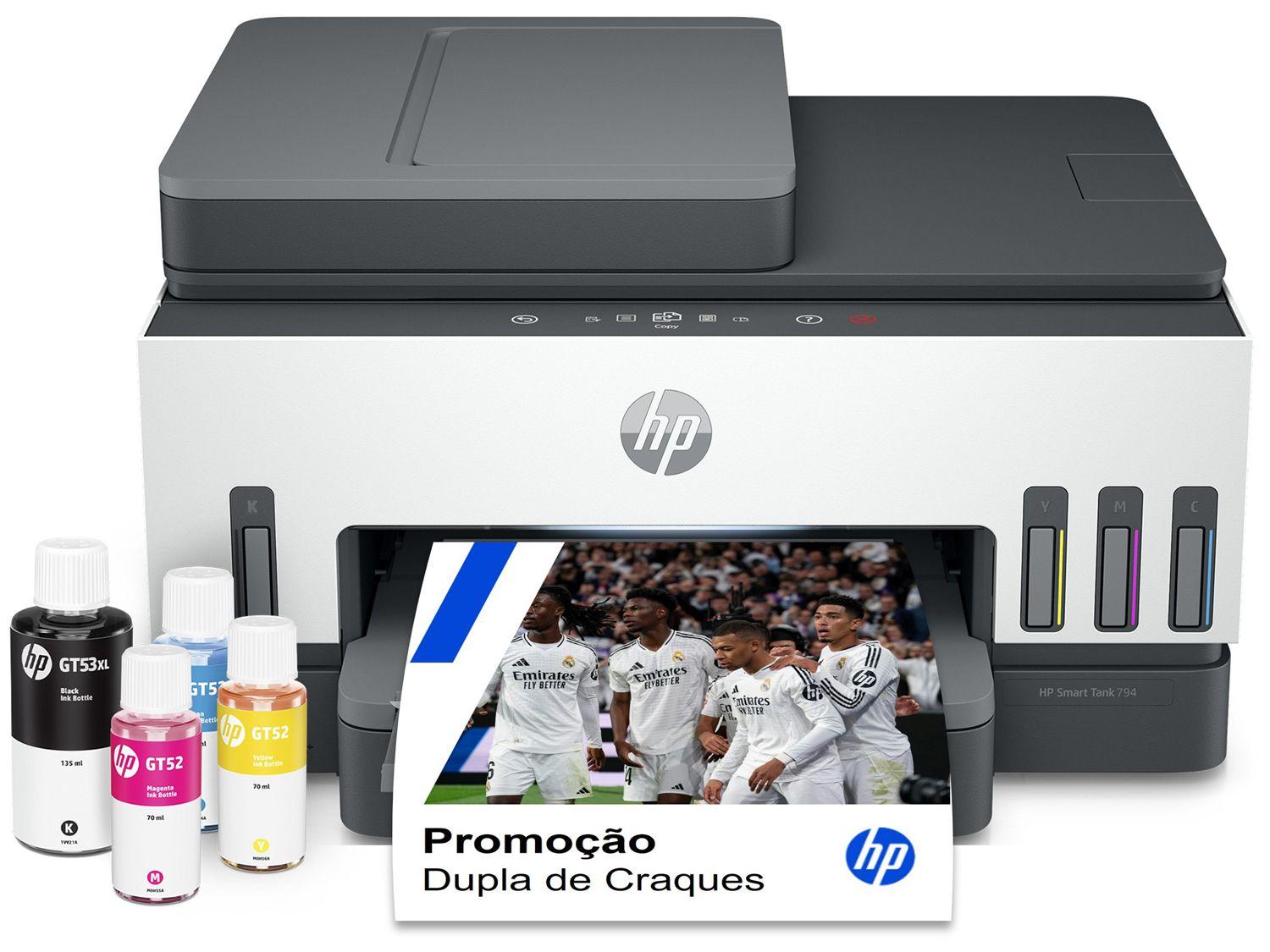 Impressora Multifuncional HP Smart Tank 794 Wi-Fi Tanque de tinta Colorida Duplex USB
