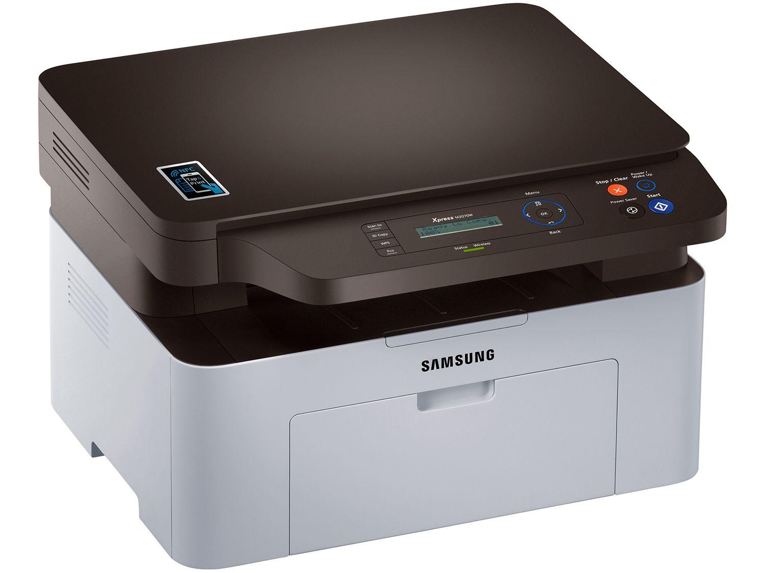 Impressora Multifuncional Samsung SL-M2070W - Laser Wi-Fi Preto e