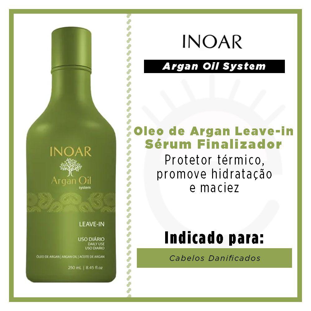 Inoar Argan Oil System Oleo de Argan Leavein Sérum Finalizador