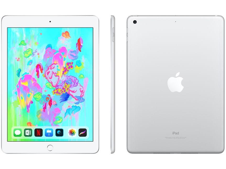 iPad 9,7” 6ª Geração Apple Wi-Fi 128GB - Prateado - iPad 6ª 