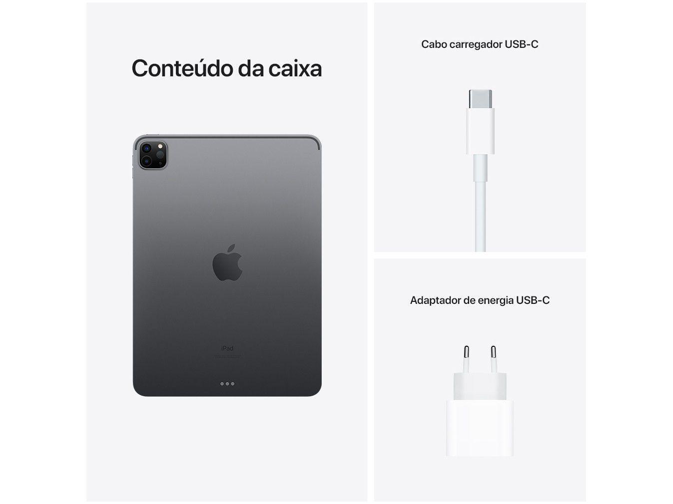 iPad Pro 11” Apple M1 Wi-Fi 256GB - Cinza-espacial - Apple