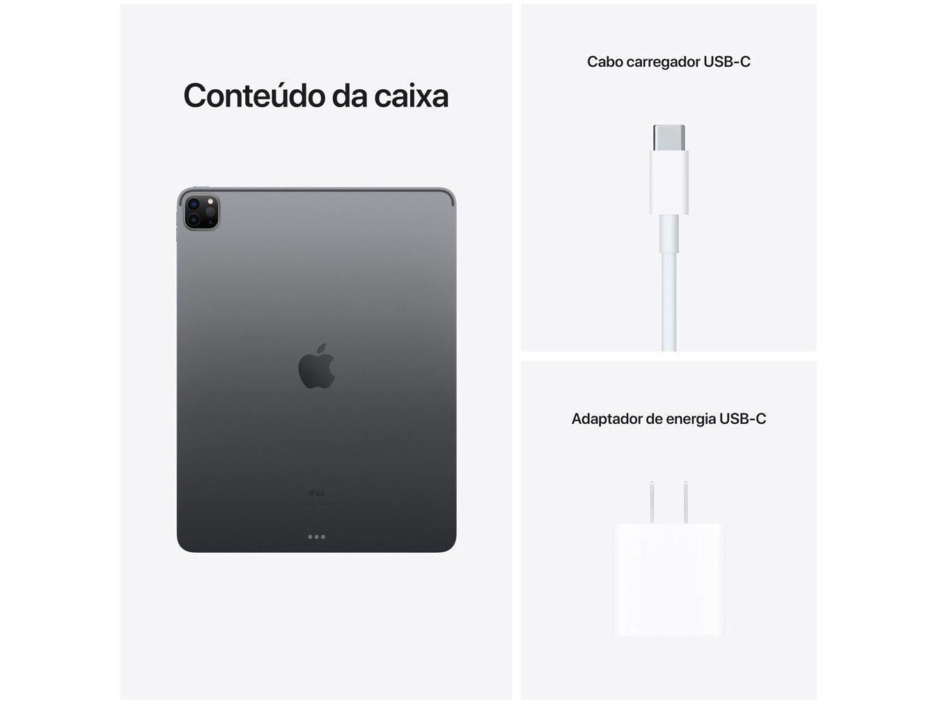 iPad Pro 12,9” Apple M1 Wi-Fi 256GB - Cinza-espacial - Apple iPad Pro 12,9” Apple M1 Wi-Fi 256GB - Cinza-espacial - Apple