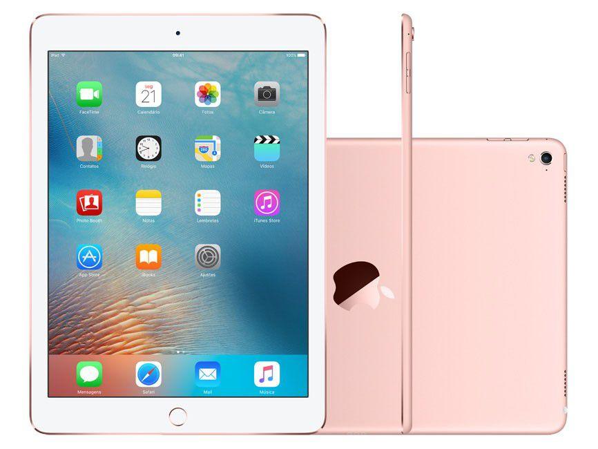 iPad Pro Apple 128GB Ouro Rosê Tela 9,7 Retina - Wi-Fi Processador M9  Câmera 12MP - Apple iPad - Magazine Luiza