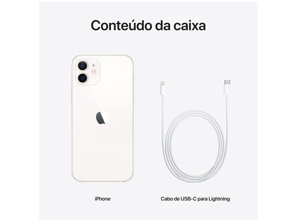 iPhone 12 Apple 256GB Branco Tela 6,1” 12MP iO | Uau CAIXA