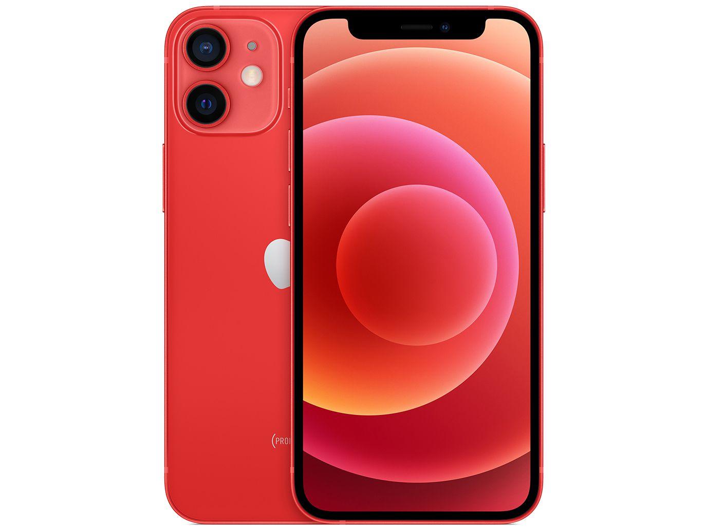 iPhone 12 Mini Apple 256GB (PRODUCT)RED 5,4” Câm. Dupla 12MP iOS