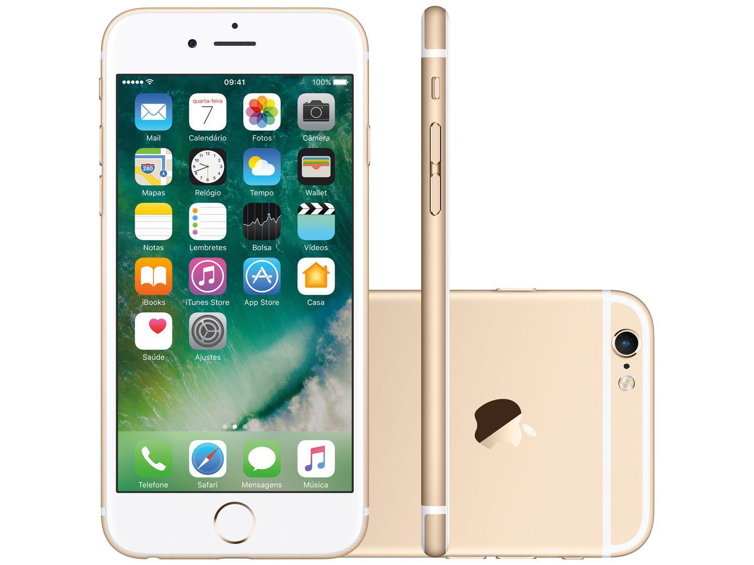 Iphone 6s Apple 32gb Dourado 4g Tela 47 Retina Câm 12mp