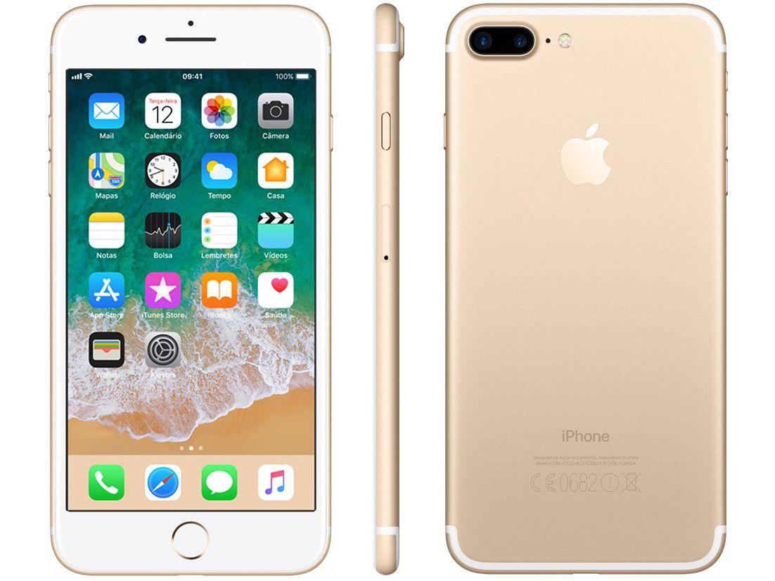 iPhone 7 Plus Apple 128GB Dourado 4G Tela 5.5” Câm. 12MP