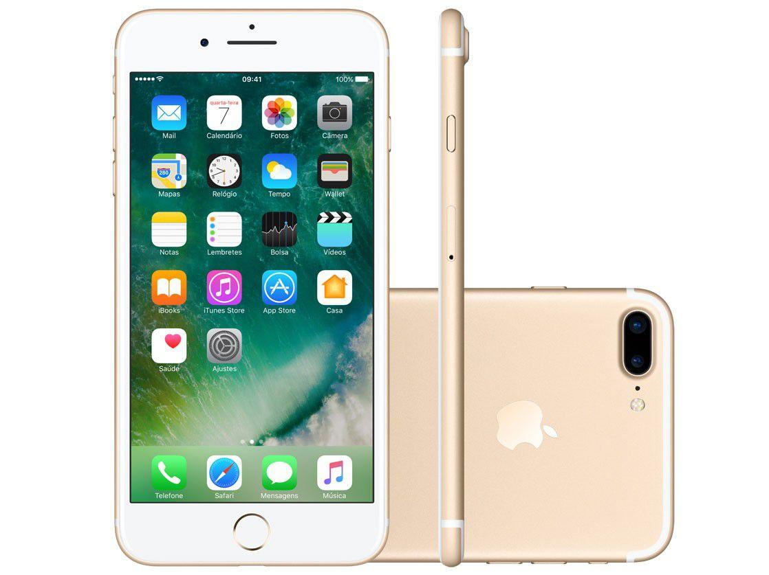 iPhone 7 Plus Apple 128GB Dourado 4G Tela 5.5” Câm. 12MP
