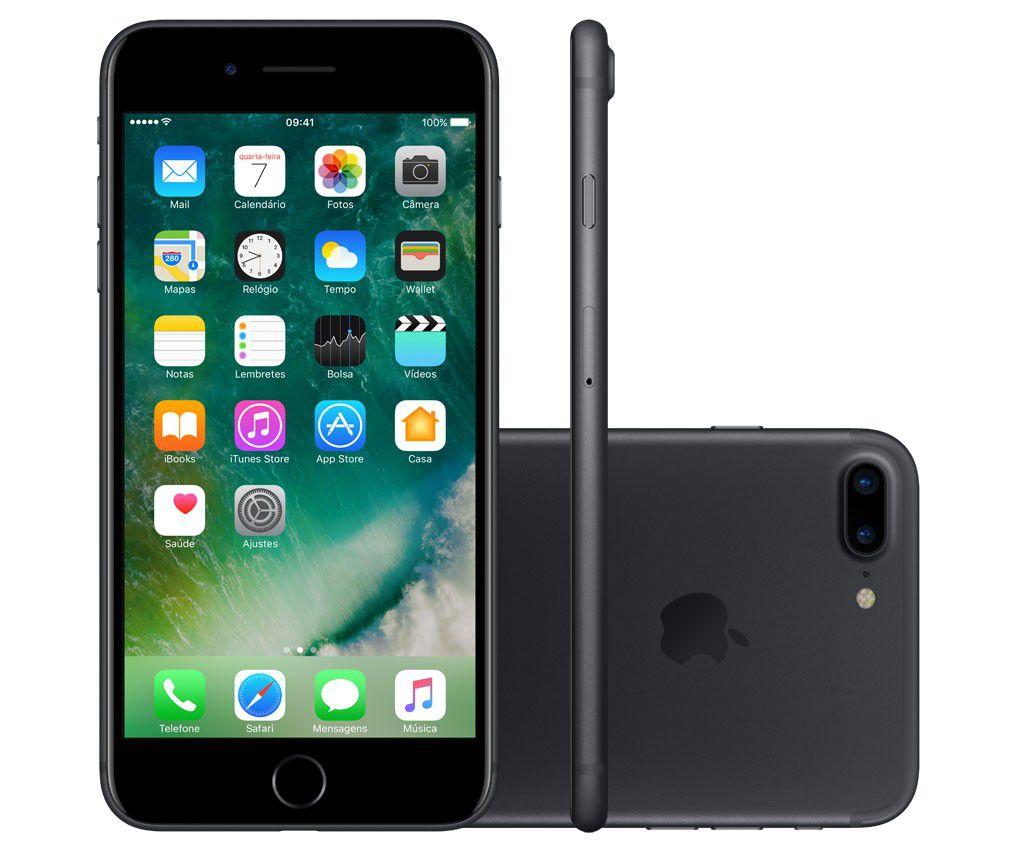 iPhone 7 Plus Apple 128GB Preto Matte 4G Tela 5.5” Câm