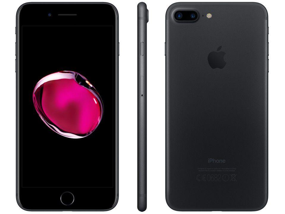 iPhone 7 Plus Apple 32GB Preto Matte 4G 5,5” Retina Câm