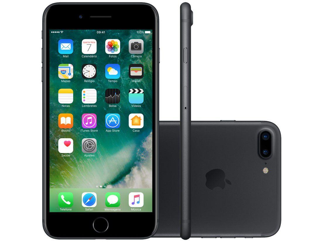 iPhone 7 Plus Apple 32GB Preto Matte 4G Tela 5.5” Câm