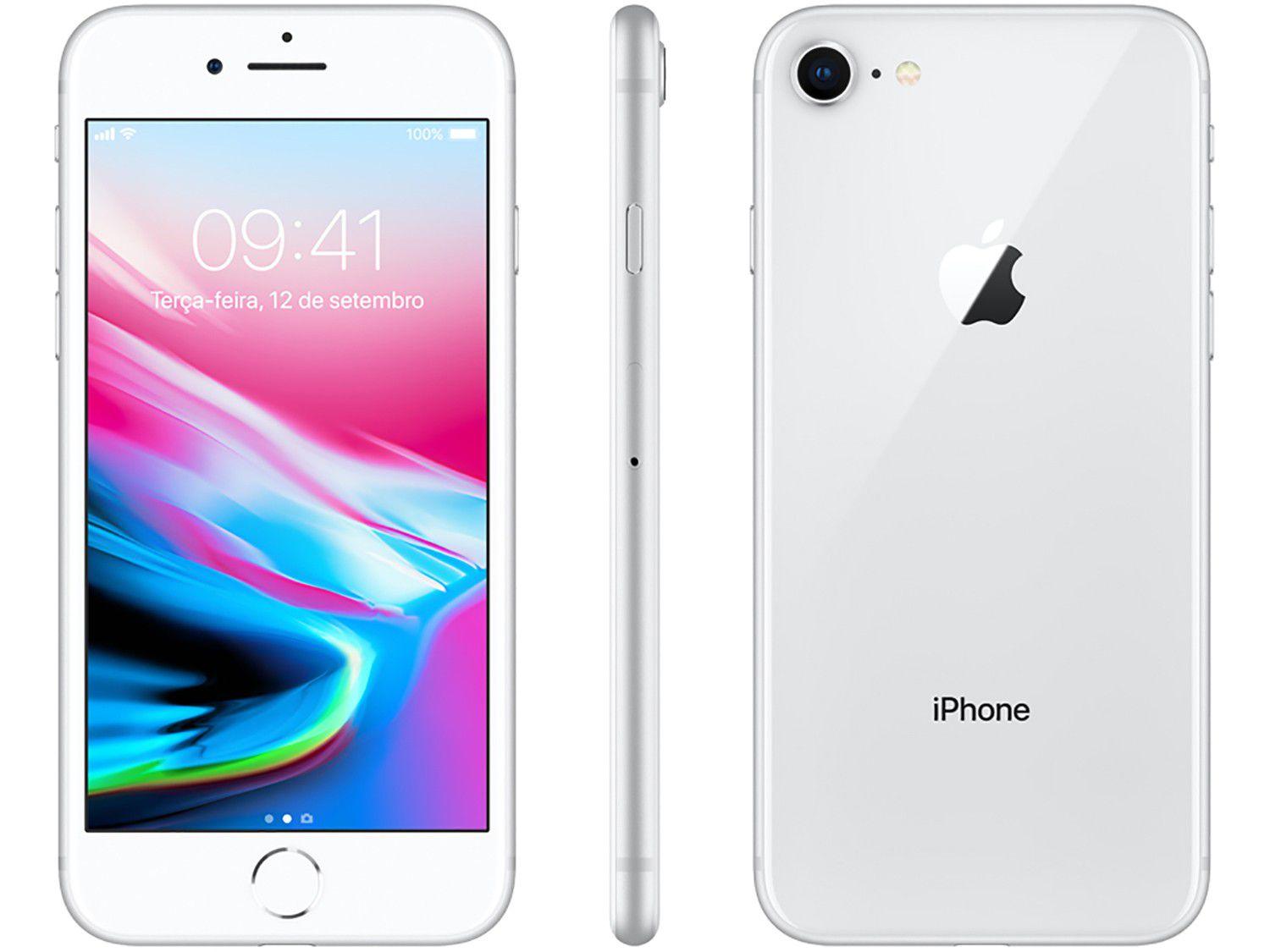 iPhone 8 Apple 256GB Prata 4G Tela 4,7” Retina Câmera