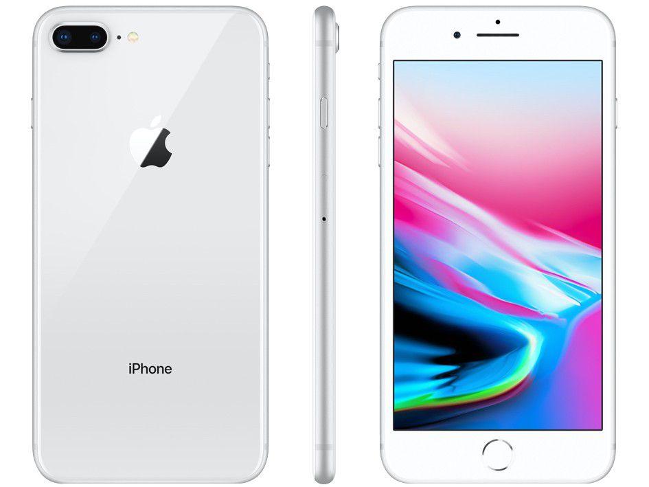 iPhone 8 Plus Apple 128GB Prata 4G Tela 5,5” Retina
