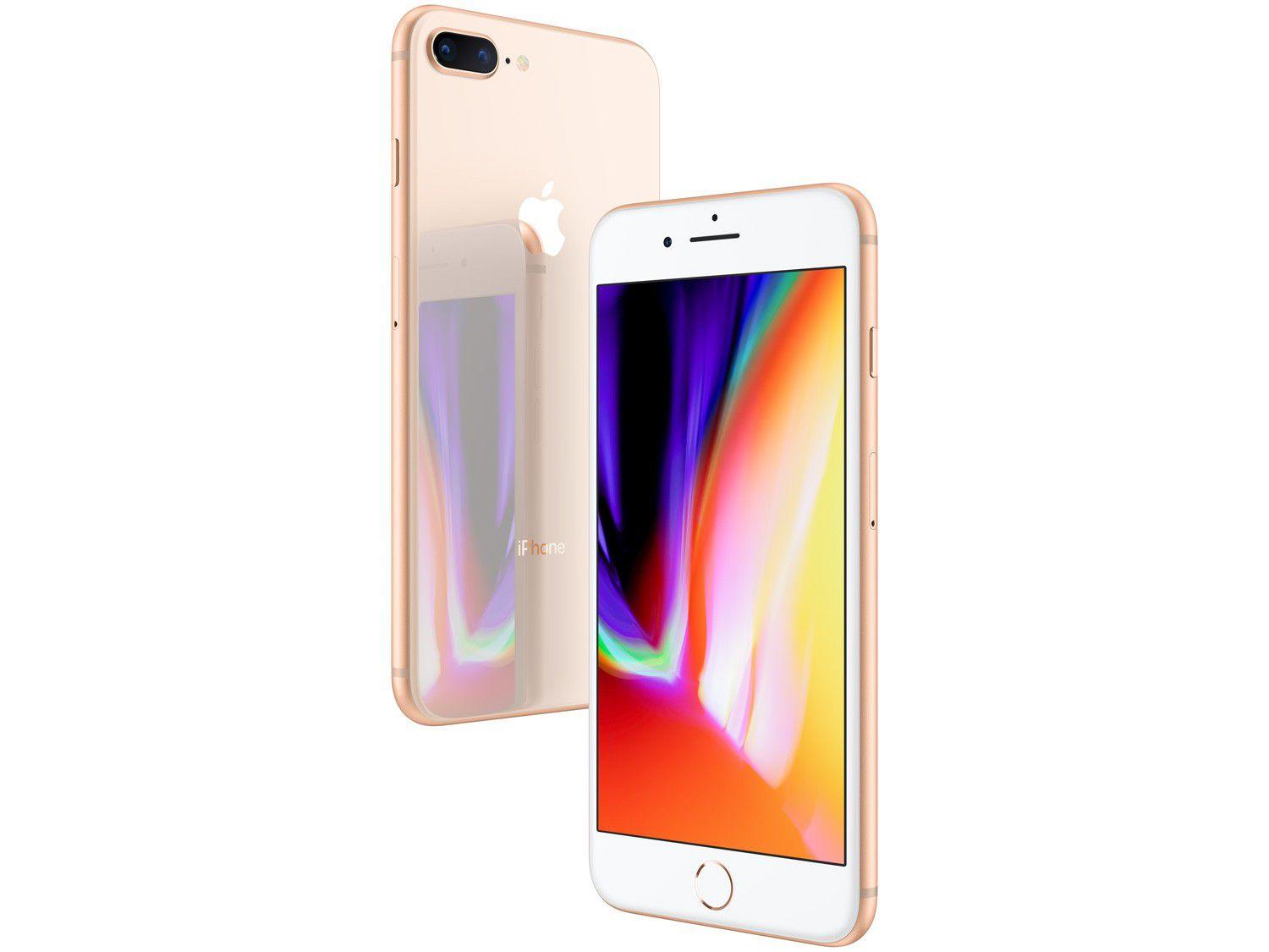 iPhone 8 Plus Apple 64GB Dourado 5,5” 12MP iOS iPhone 8 Plus