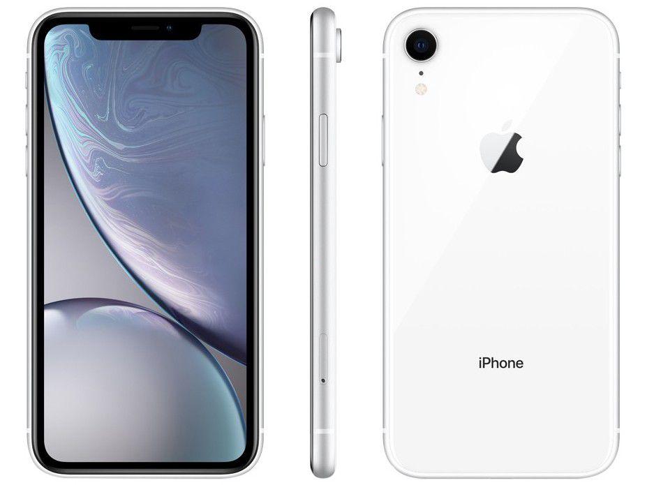 iPhone XR Apple 128GB Branco 4G Tela 6,1” Retina Câm