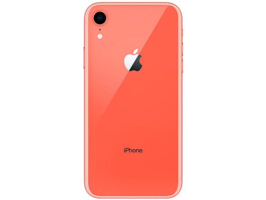 iPhone XR Apple 256GB Coral 4G Tela 6,1” Retina Câmera 12MP + Selfie