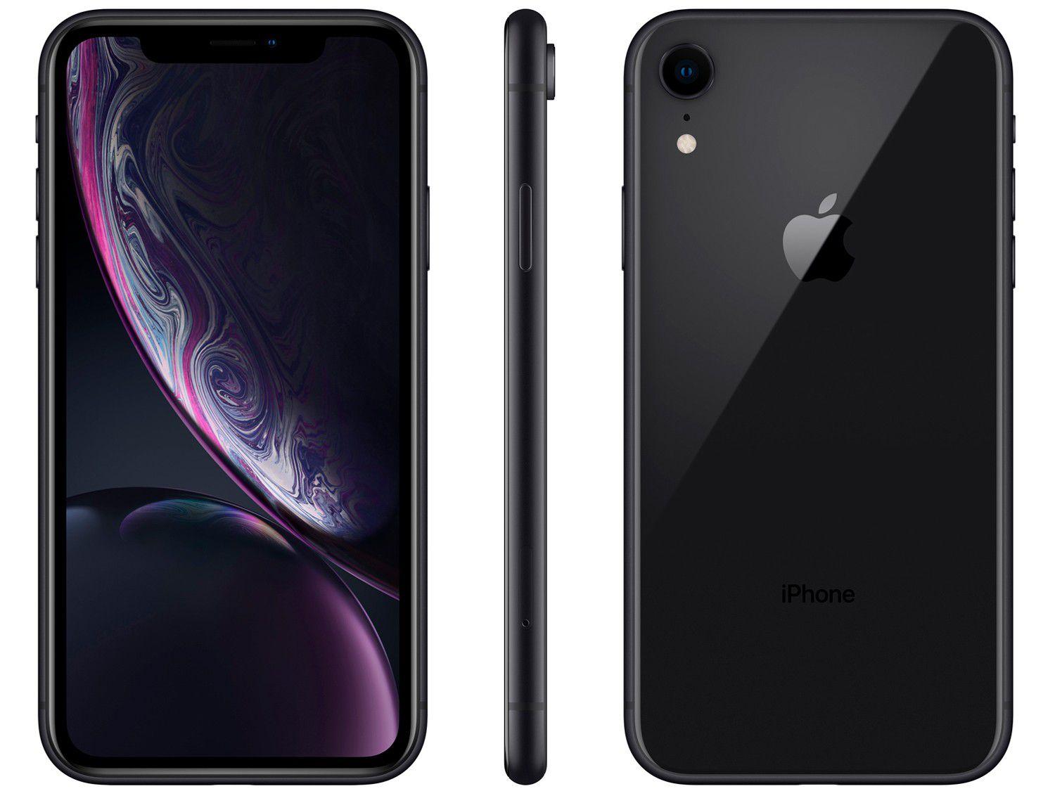 iPhone XR Apple 64GB Preto 6,1” 12MP iOS iPhone Xr