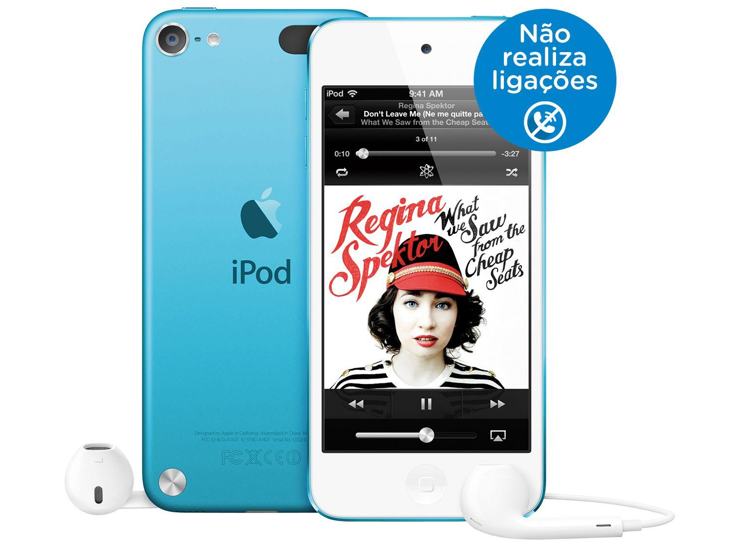 iPod Touch Apple 16GB Multi-Touch Wi-Fi Bluetooth - Câmera 5MP MGG32BZ/A  Azul - iPod Touch - Magazine Luiza