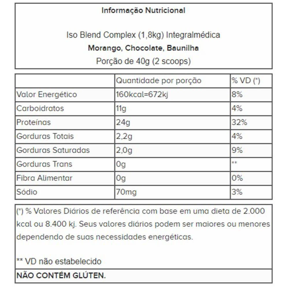 Iso Blend 1,8kg refil Integralmédica Whey Protein Magazine Luiza