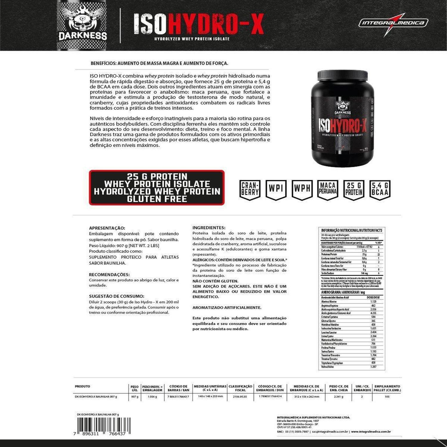 Iso HydroX 907G IntegralMédica Integralmedica Whey Protein