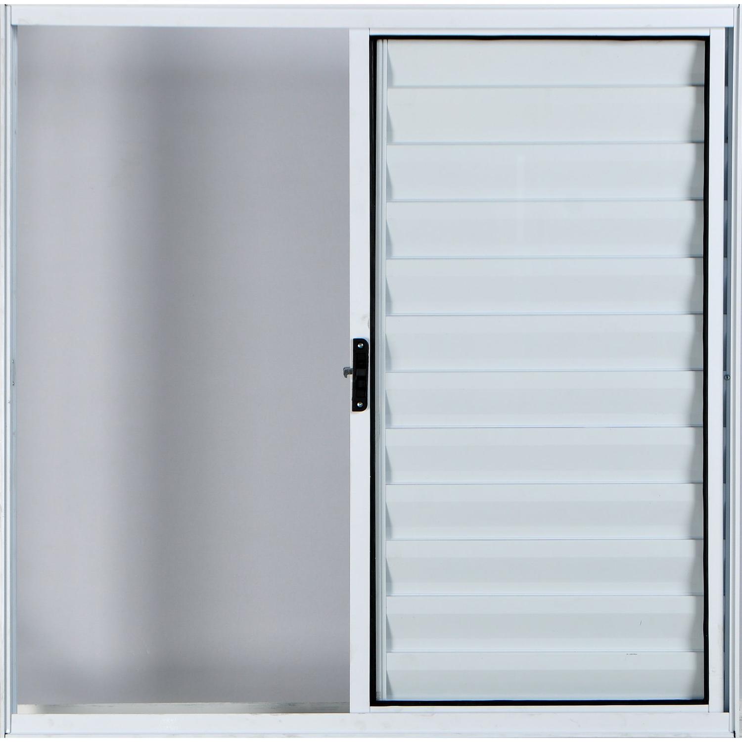 Janela de alumínio 1 e 20 por 1 e 20 Janela Veneziana De Correr Aluminio Pintado Branco Com Persiana Integrada 1 20x1 20m Linha Lucasa Eccellente Ullian Leroy Merlin