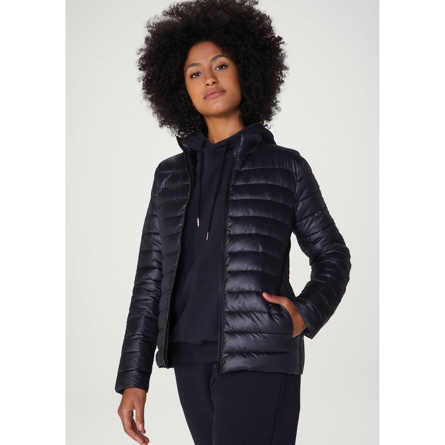 Jaqueta de sales nylon acolchoada feminina