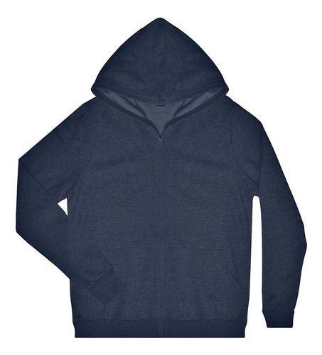 blue moletom com capuz zipper