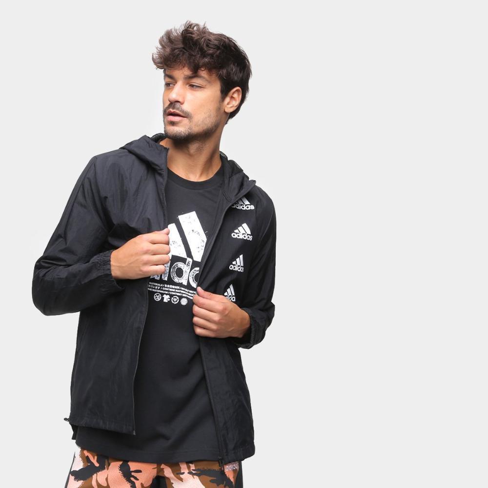 blusa corta vento adidas masculina