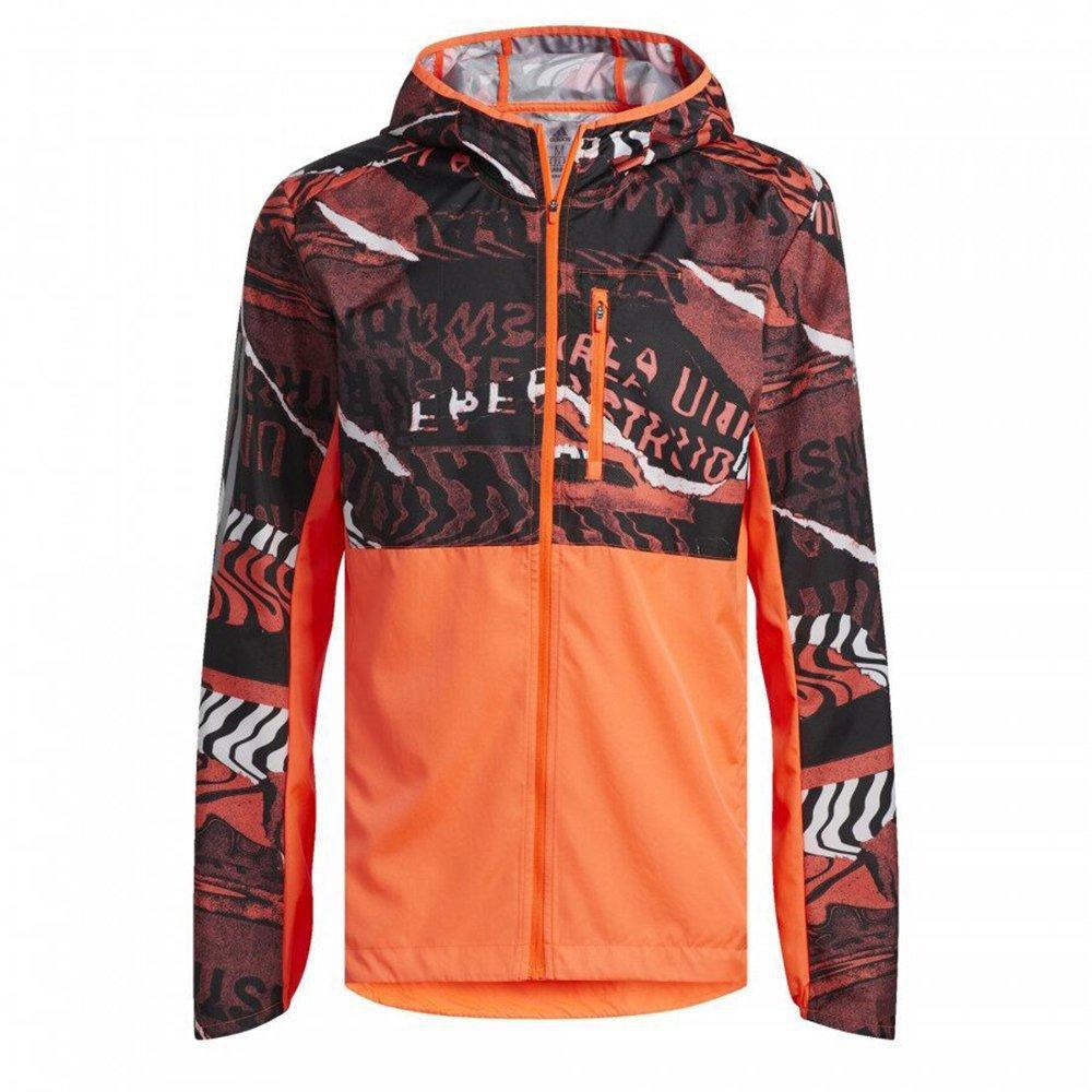 corta vento laranja adidas