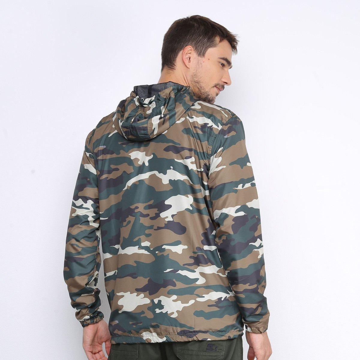 jaqueta de frio camuflada masculina