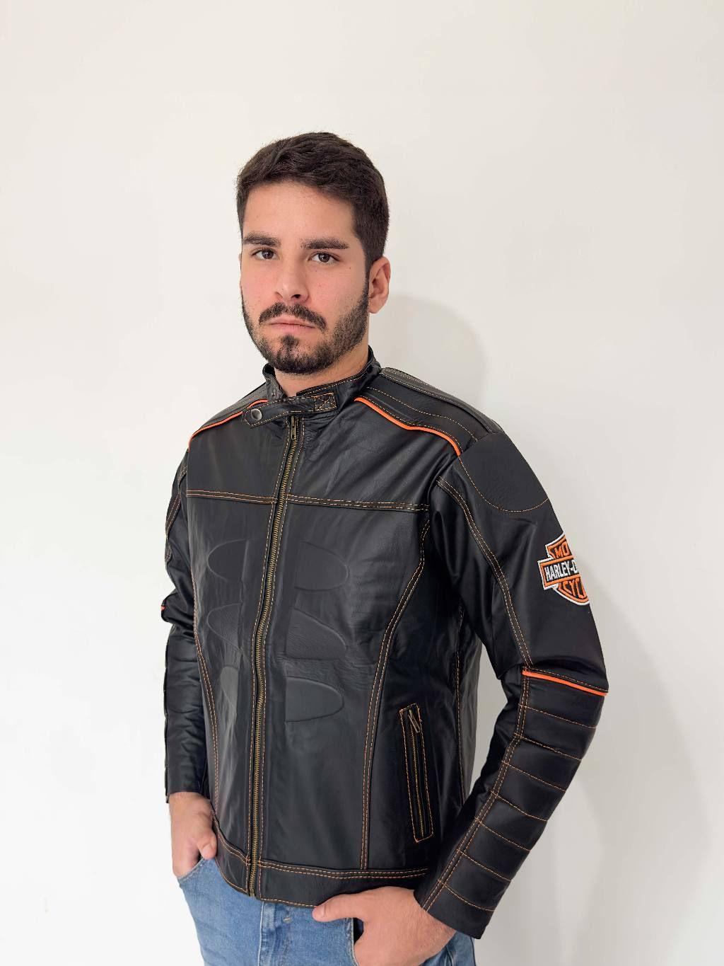 Jaqueta Hd Masculina Jaqueta De Couro Legítimo Harley Davidson