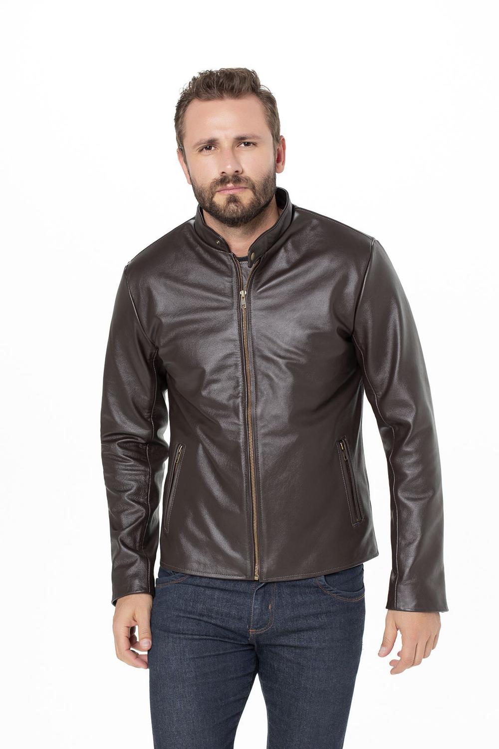 tamanho ideal de jaqueta de couro masculina