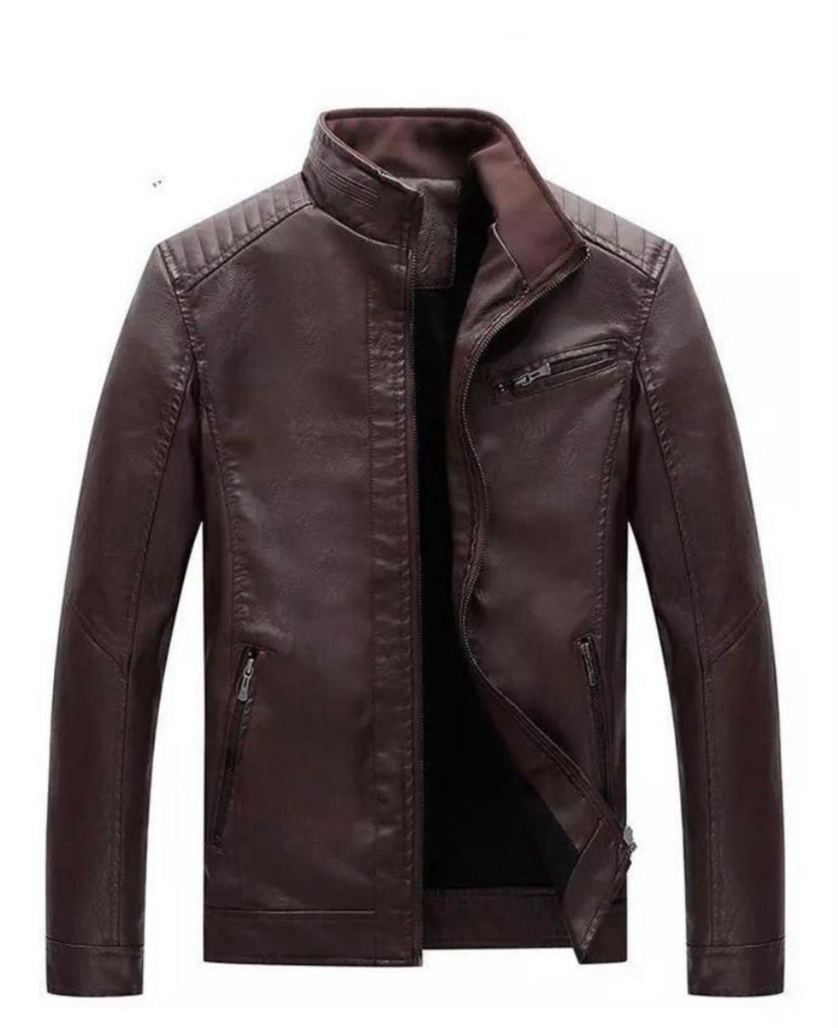 Couro Marrom Jaqueta De Couro Masculina Comprar Jaqueta Masculina