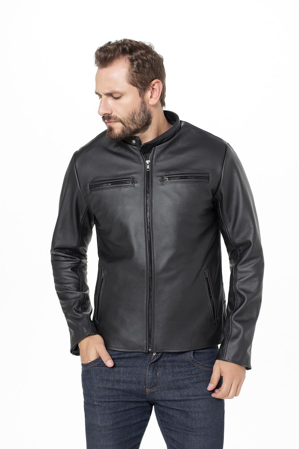 jaqueta de couro masculina caveira