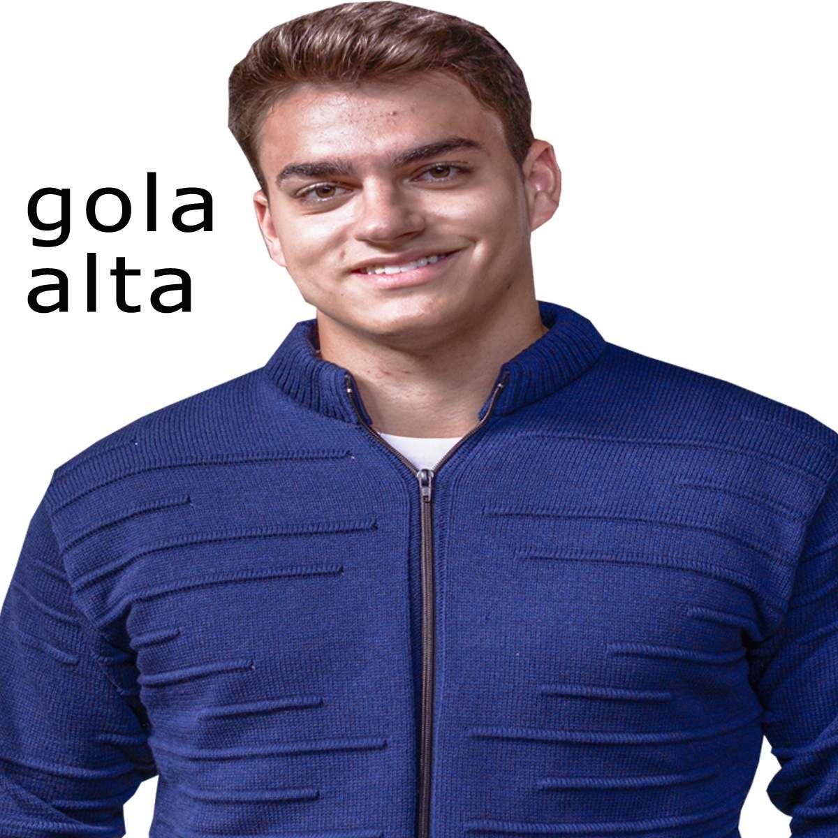 jaqueta de tricô masculina