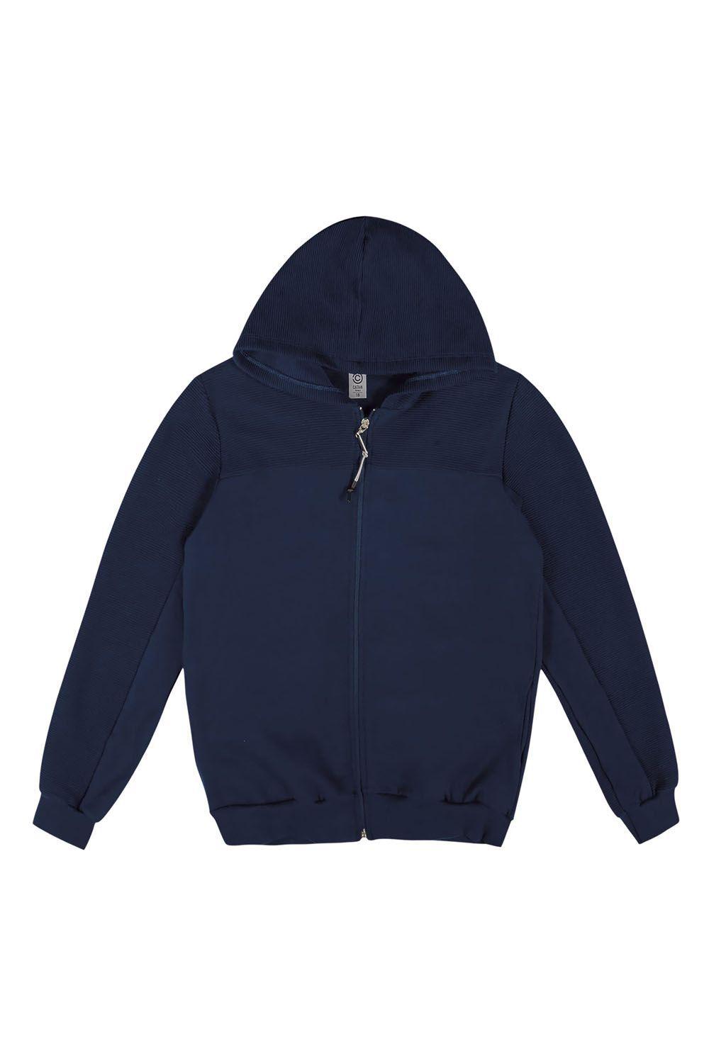 dark blue and black moletom com capuz
