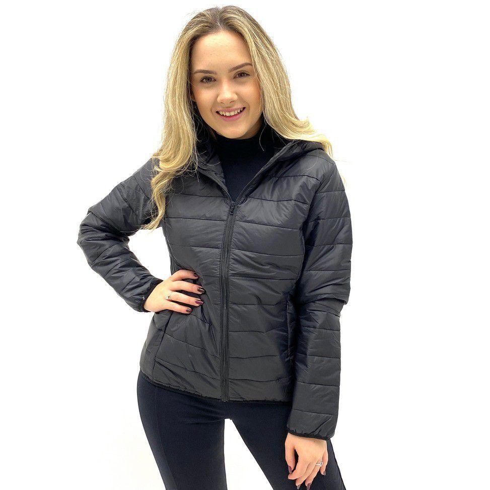jaqueta feminina puffer com capuz