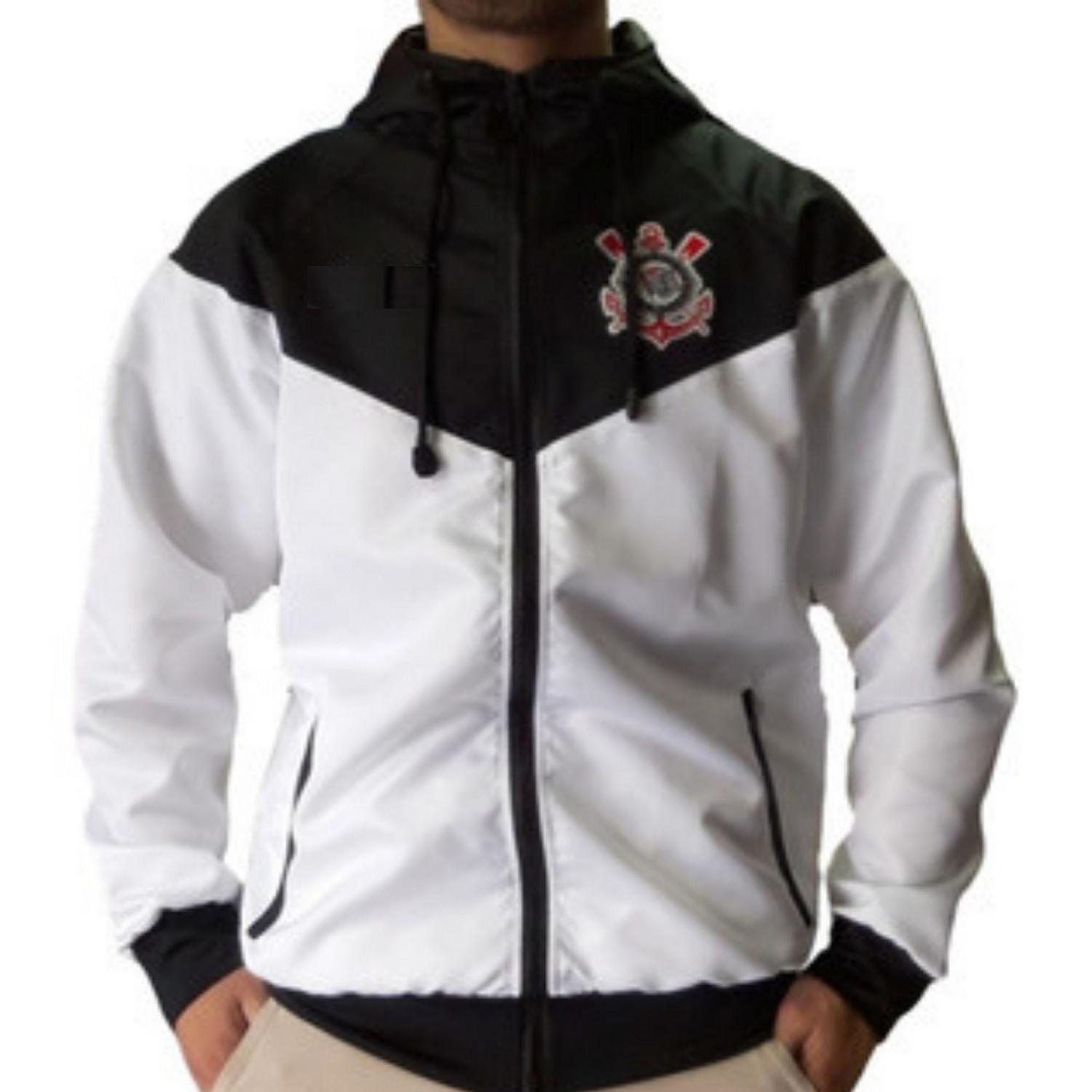 blusa corta vento do corinthians feminina