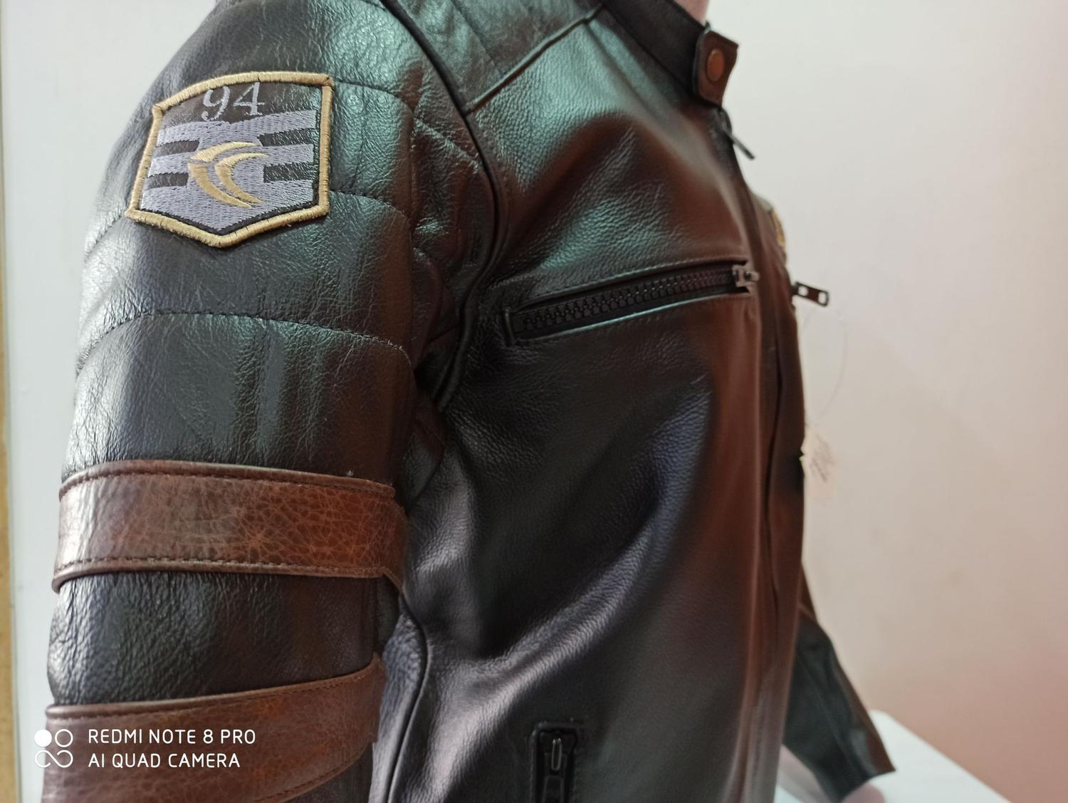 jaqueta de couro masculina retro