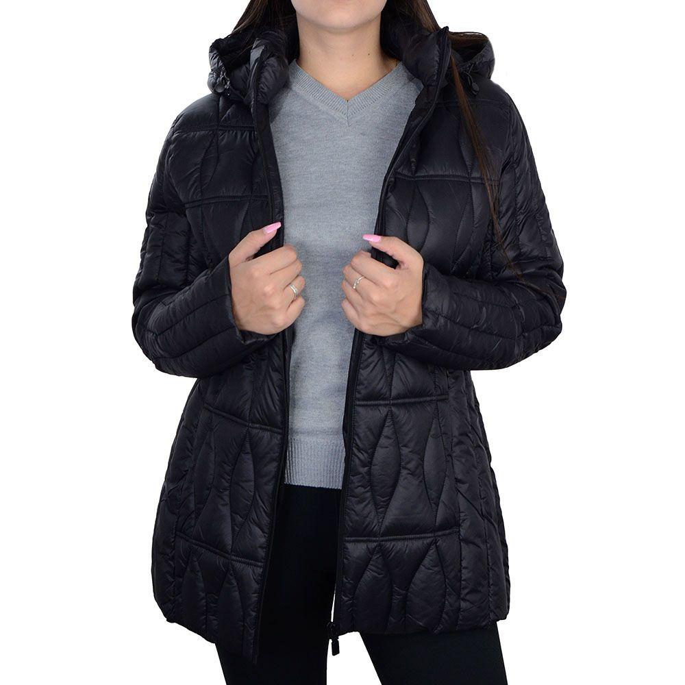 Jaqueta Feminina Alpelo Plumas Plus Size Preta 40500152