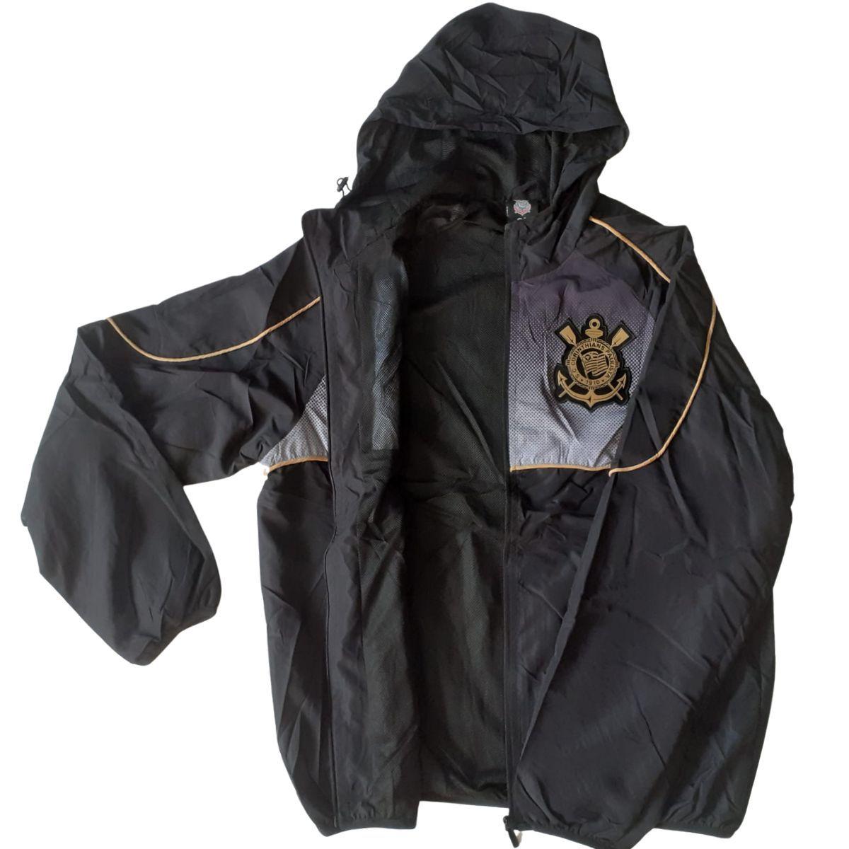 Jaqueta Feminina Corinthians Corta Vento Sccp Gold Oficial SPR