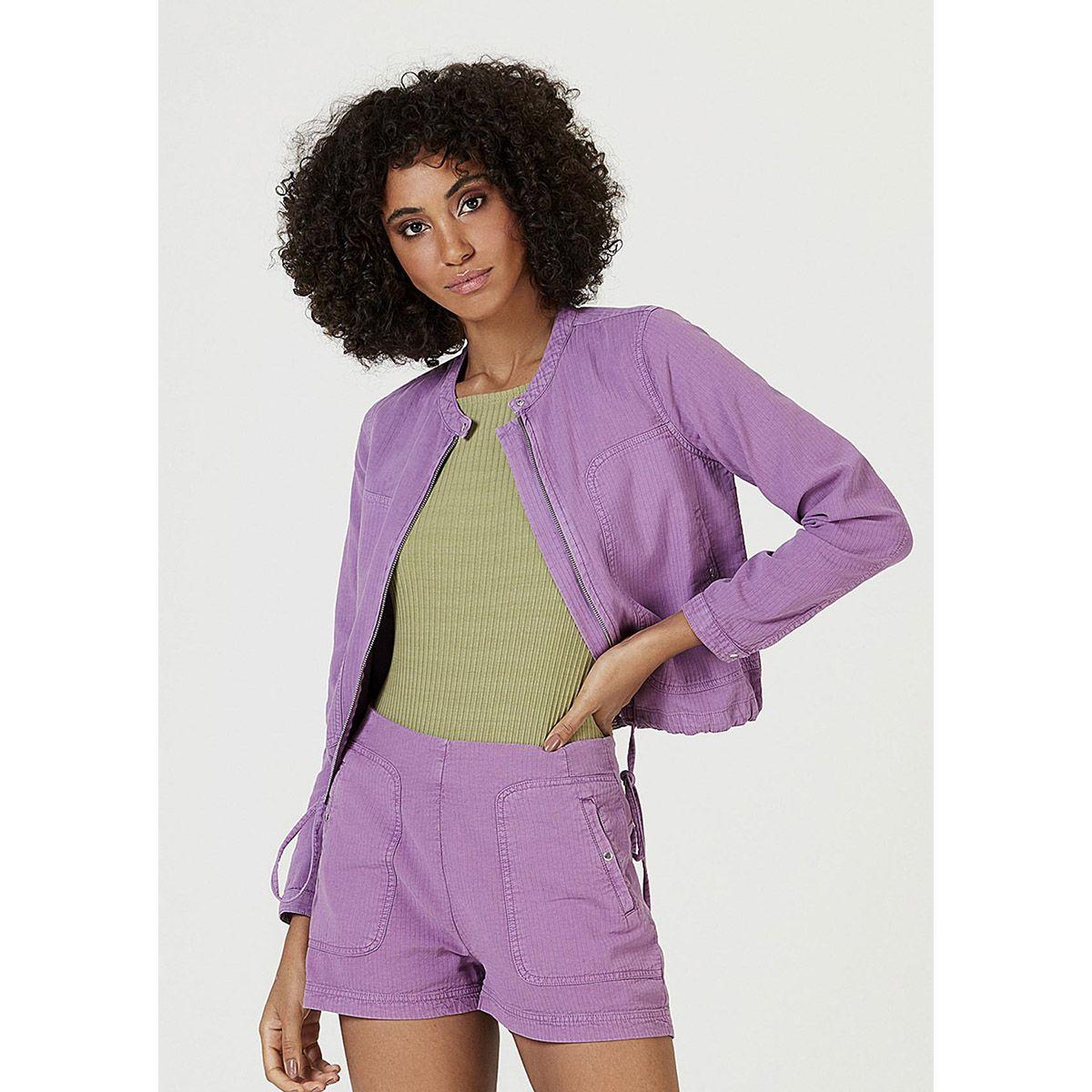 jaqueta feminina tecido