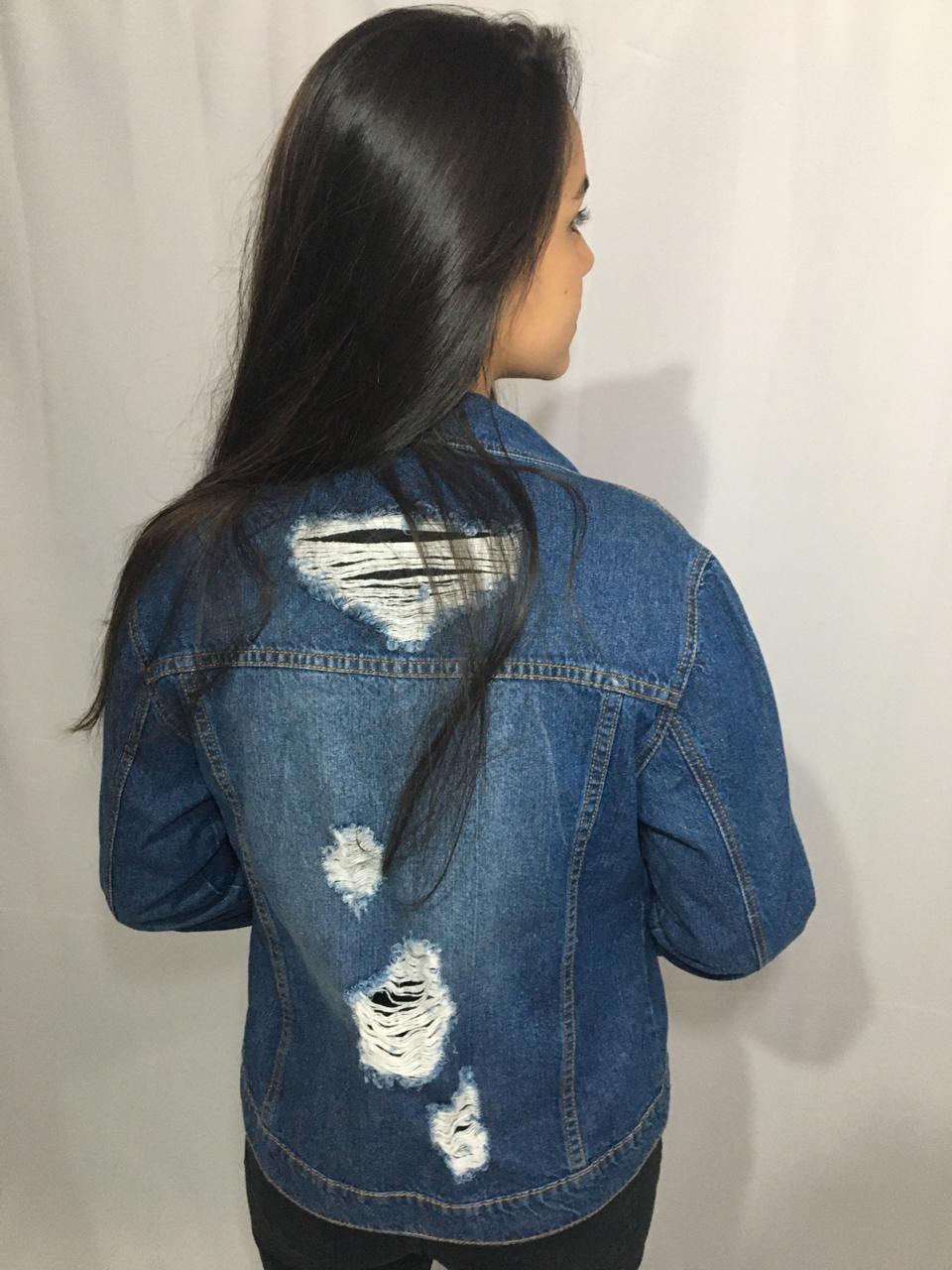 jaqueta jeans boyfriend feminina