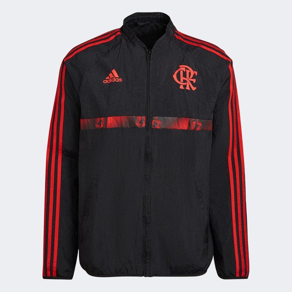 casaco adidas vermelho e preto