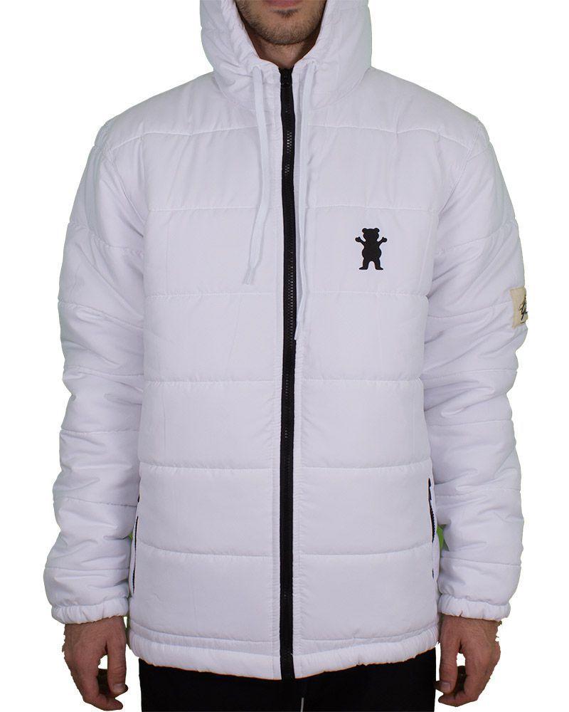 jaqueta bomber branca masculina