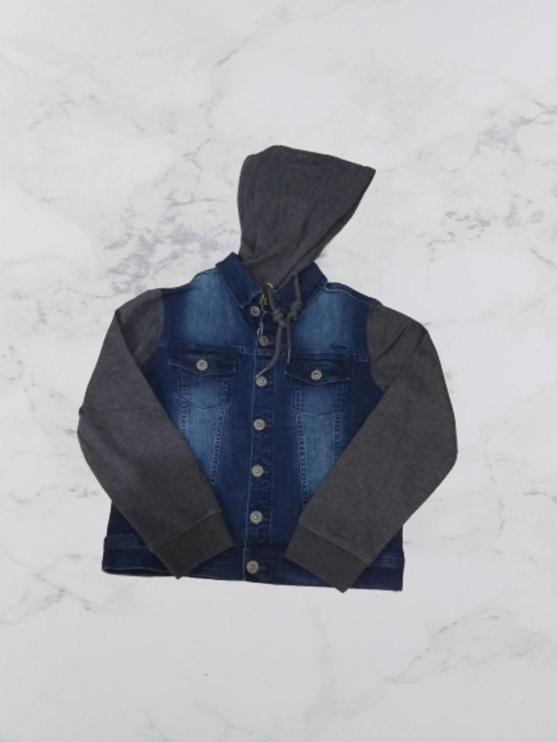 jaqueta jeans com capuz