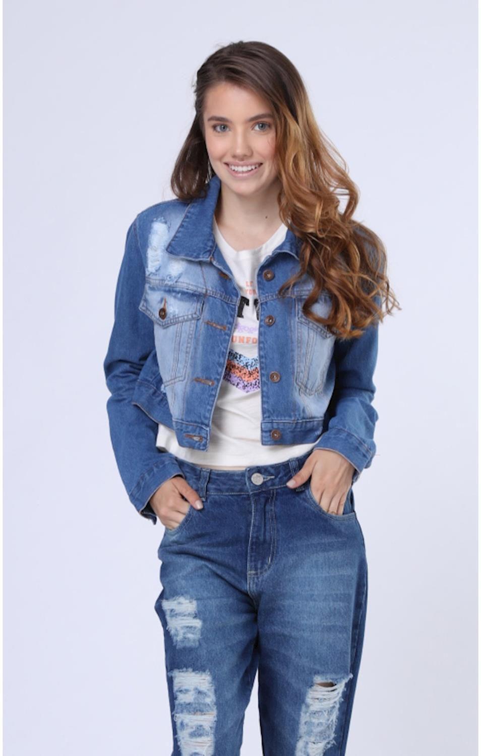jaqueta jeans fina